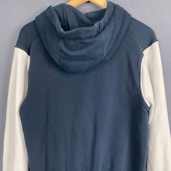 Nike Air Jordan Varsity Hoodie Sweatshirt Mens S Blue White Zip Snap Button Up - Picture 3 of 16